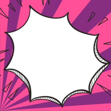 Design Drawing Of Some Comic Frames As Background With Speech Bubbles