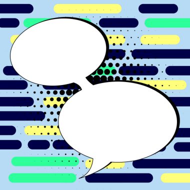 Design Drawing Of Some Comic Frames As Background With Speech Bubbles