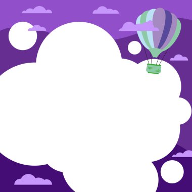 Hotair Balon Çizimi Uçan Bulutlar Yeni Durgunluklara Ulaşıyor