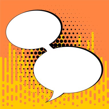 Design Drawing Of Some Comic Frames As Background With Speech Bubbles