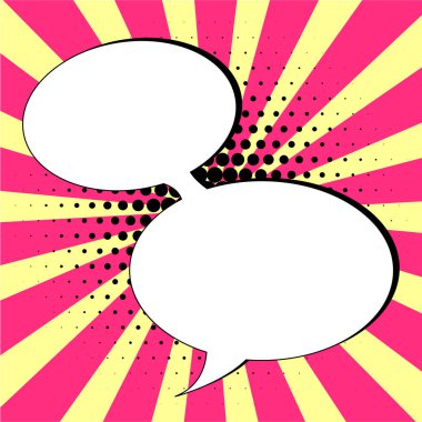 Design Drawing Of Some Comic Frames As Background With Speech Bubbles