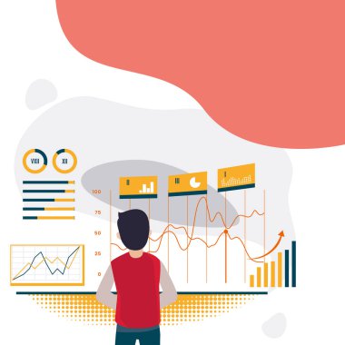 Businessman Looking At A Chart And Presenting Crucial Graphs And Charts