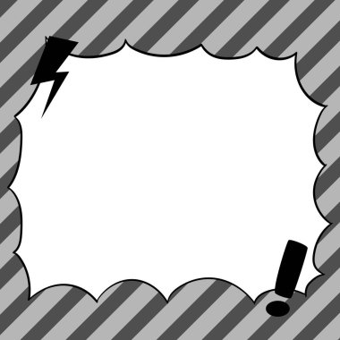 Design Drawing Of Some Comic Frames As Background With Speech Bubbles