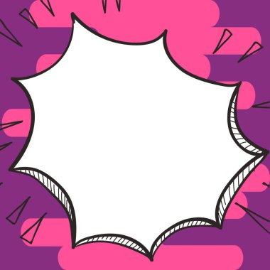 Design Drawing Of Some Comic Frames As Background With Speech Bubbles