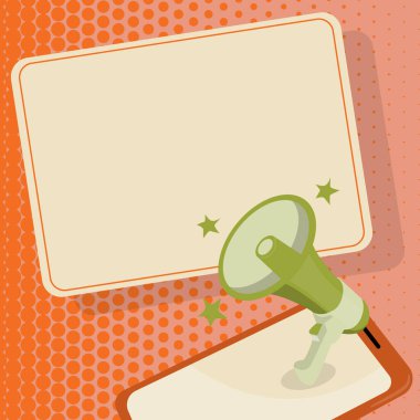 Ayrıntılı Rapor Veren Önemli İleti Gösteren Megafon