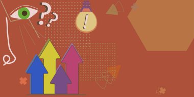 Arrow Pointing Upwards Financial Plackard With Laptop And Letter