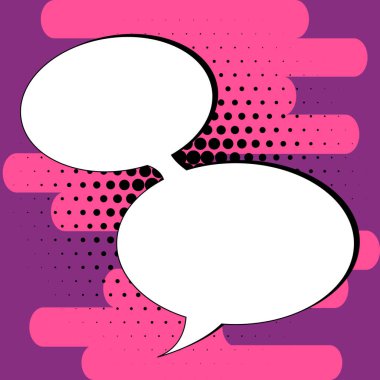 Design Drawing Of Some Comic Frames As Background With Speech Bubbles