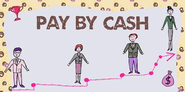 Writing Displaying Text Pay Cash Internet Concept Customer Paying Money —  Fotos de Stock