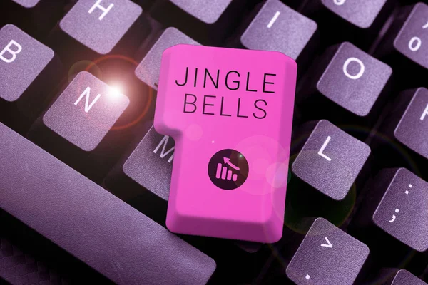 Conceptual Caption Jingle Bells Business Overview Most Famous Traditional Christmas — Stock fotografie