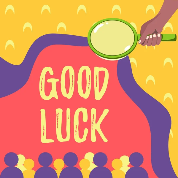 Handwriting Text Good Luck Business Idea Positive Fortune Happy Outcome — Foto Stock
