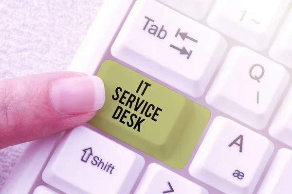 Text Showing Inspiration Service Desk Business Showcase Technological Support Online —  Fotos de Stock