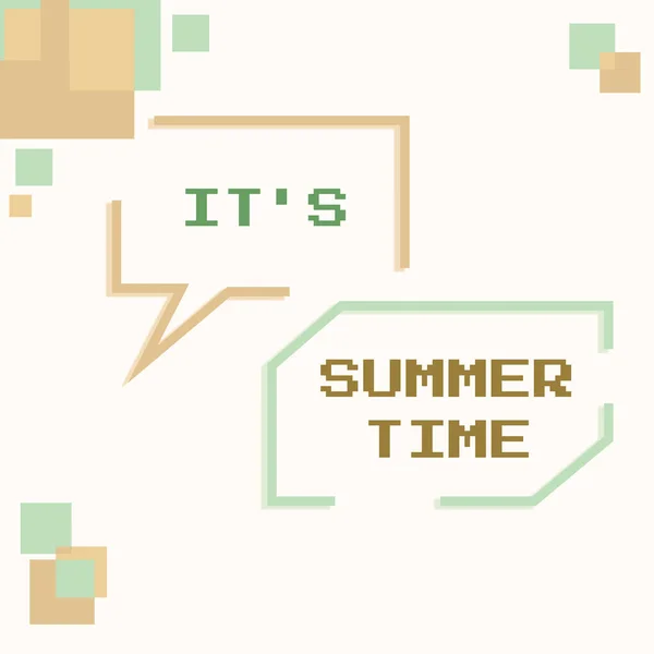 Conceptual Caption Summer Time Business Approach Relax Sunny Hot Season — Fotografia de Stock