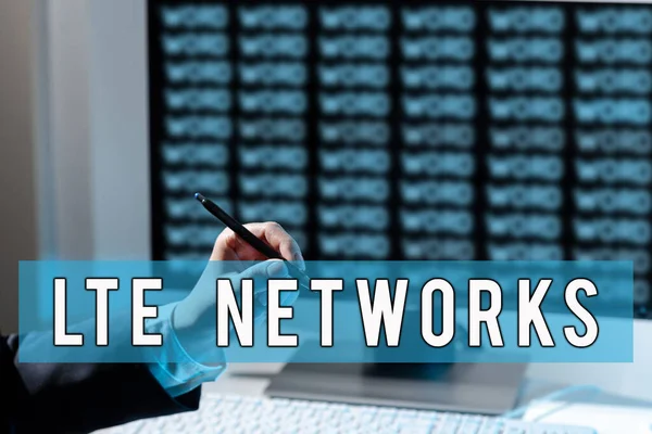 Conceptual Caption Lte Networks Business Showcase Fastest Network Connection Available — Stok fotoğraf