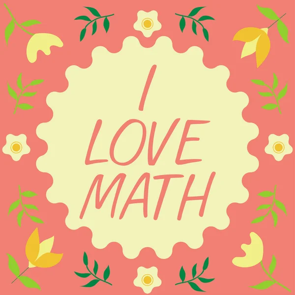 Conceptual Display Love Math Business Showcase Lot Doing Calculations Mathematics — Foto de Stock