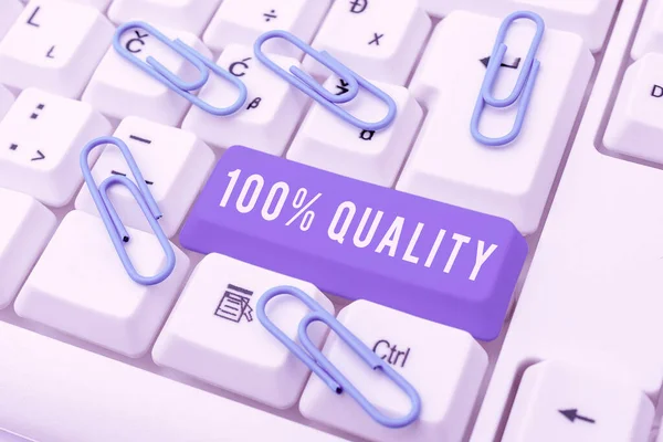 Inspiration Showing Sign 100 Quality Business Approach Guaranteed Pure Harmful — Stok Foto