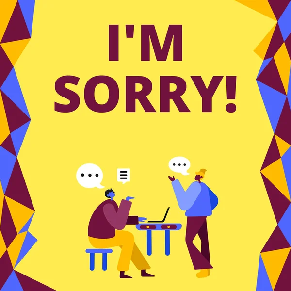Sign Displaying Sorry Business Approach Toask Forgiveness Someone You Unintensionaly — Stockfoto