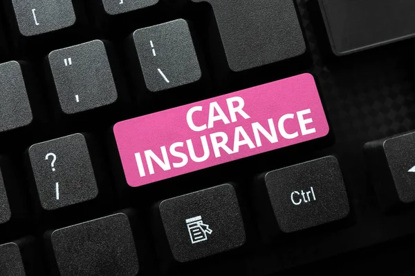 Conceptual Display Car Insurance Business Idea Accidents Coverage Comprehensive Policy — Stock Photo, Image