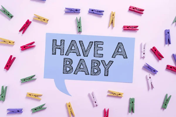 Conceptual Caption Have Baby Business Idea Advice Get Pregnant Having — Stock Fotó