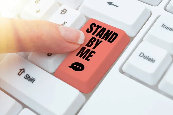 Inspiration Showing Sign Stand Business Concept Always Myself Count Someone — Stockfoto