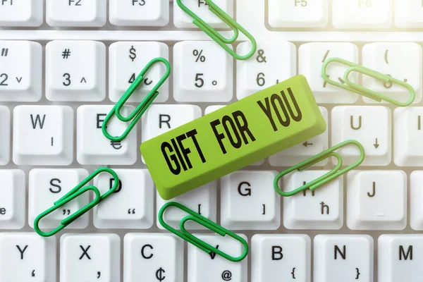 Writing Displaying Text Gift You Word Receive Present Surprise Special — Stockfoto