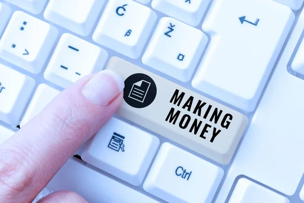 Концептуальная Подпись Making Money Business Concept Giving Opportunity Make Profit — стоковое фото