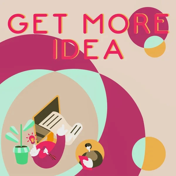 Text Sign Showing Get More Idea Conceptual Photo Random Input — Stockfoto