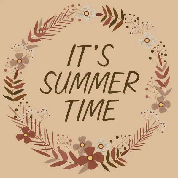 Conceptual Caption Summer Time Business Showcase Relax Sunny Hot Season — Stok fotoğraf