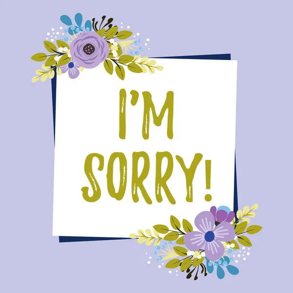 Text Sign Showing Sorry Business Idea Toask Forgiveness Someone You — Fotografia de Stock