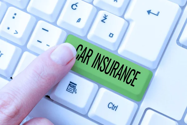 Conceptual Display Car Insurance Conceptual Photo Accidents Coverage Comprehensive Policy — Stock Photo, Image