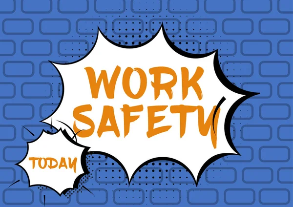 Conceptual Display Work Safety Word Written Policies Control Place According — Stockfoto