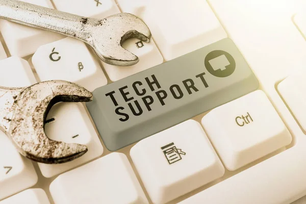 Text Showing Inspiration Tech Support Business Overview Assisting Individuals Who — Stockfoto