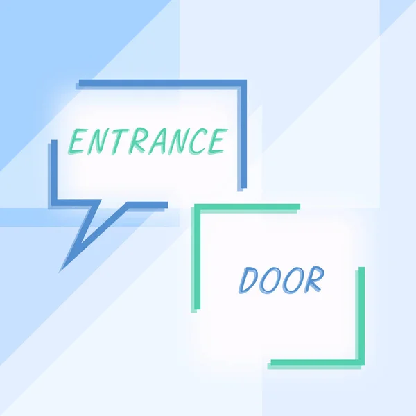 Inspiration Showing Sign Entrance Door Internet Concept Way Doorway Gate — 스톡 사진