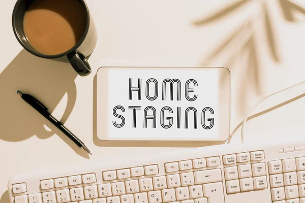 Text Caption Presenting Home Staging Internet Concept Act Preparing Private —  Fotos de Stock
