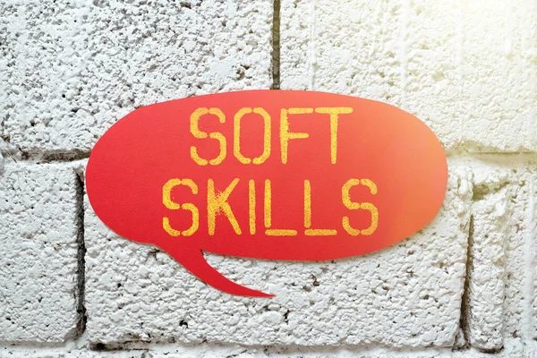 Text Caption Presenting Soft Skills Concept Meaning Personal Attribute Enable — Stockfoto