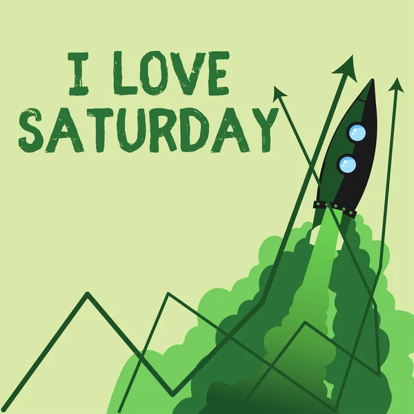 Handwriting Text Love Saturday Word Have Affection Weekend Happy Excited —  Fotos de Stock