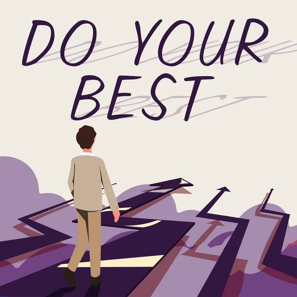 Text Caption Presenting Your Best Business Idea Encouragement High Effort — Stockfoto