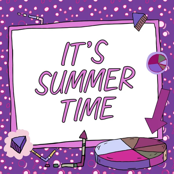 Conceptual Caption Summer Time Conceptual Photo Relax Sunny Hot Season — Fotografia de Stock