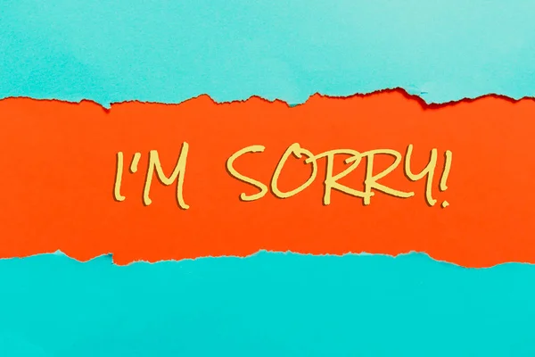 Handwriting Text Sorry Business Showcase Toask Forgiveness Someone You Unintensionaly — Fotografia de Stock