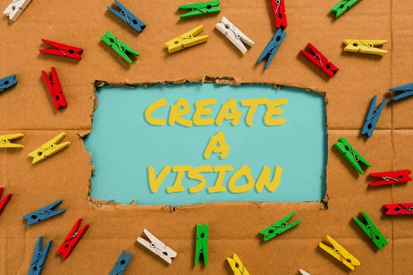 Handwriting Text Create Vision Business Showcase Develop Strategy Mission Motivation — Stock Photo, Image