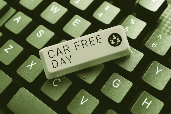 Text Showing Inspiration Car Free Day Business Concept Environment Protection — ストック写真