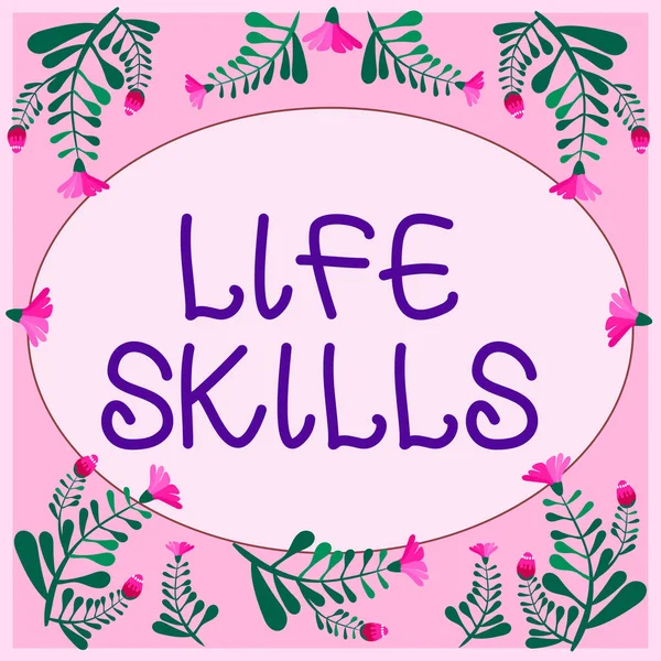 Conceptual Display Life Skills Business Approach Necessary Desirable Full Participation — Photo
