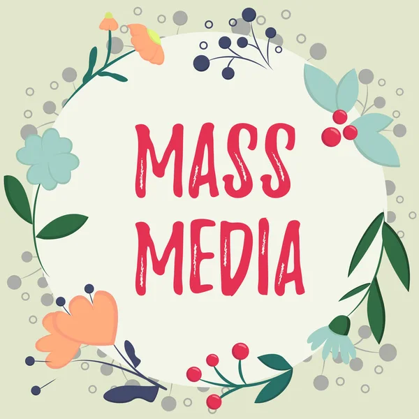 Conceptual Display Mass Media Business Overview Group Showing Making News —  Fotos de Stock