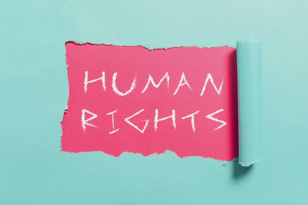 Text Showing Inspiration Human Rights Business Overview Moral Principles Standards — Foto de Stock