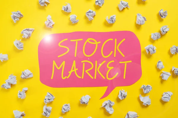Text Showing Inspiration Stock Market Business Concept Particular Market Stocks — Foto de Stock