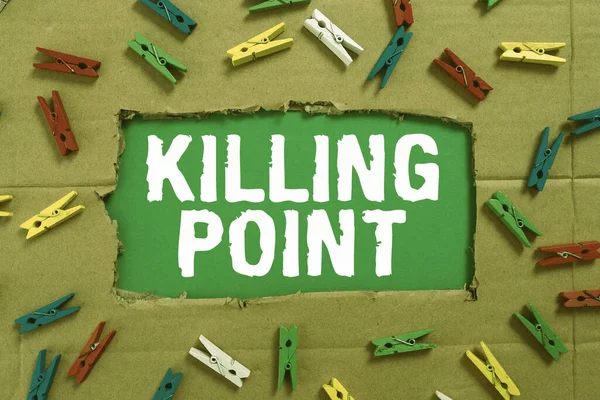 Conceptual Display Killing Point Concept Meaning Phase End Review Stage — Fotografie, imagine de stoc