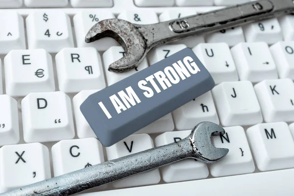 Handwriting Text Strong Internet Concept Have Great Strength Being Healthy — Photo