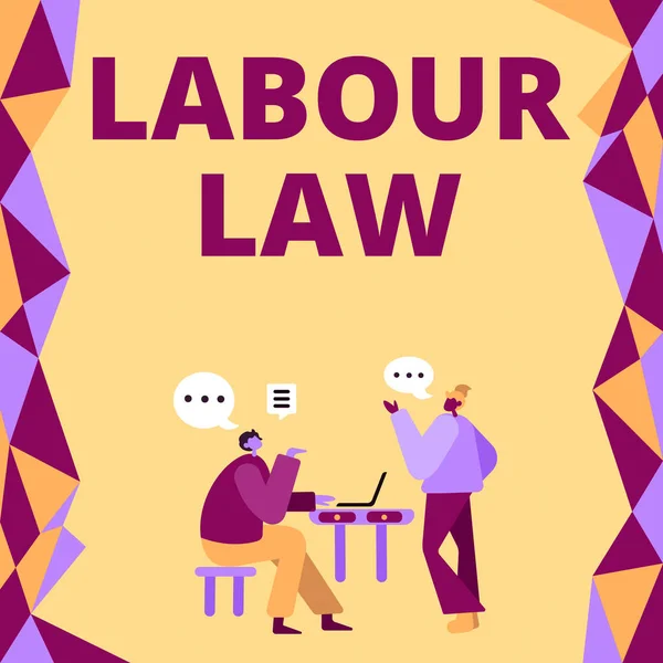 Text Showing Inspiration Labour Law Word Written Rules Implemented State — Foto Stock