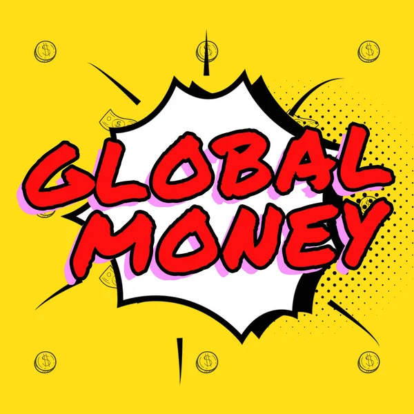 Conceptual Display Global Money Business Overview International Finance World Currency — Fotografia de Stock