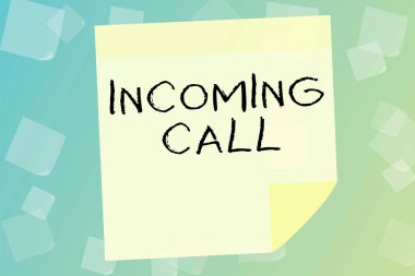Handwriting text Incoming Call, Business concept Inbound Received Caller ID Telephone Voicemail Vidcall Blank Paper Displaying Blueprints And Strategies For Progress.