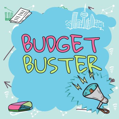 Conceptual display Budget Buster, Business overview Carefree Spending Bargains Unnecessary Purchases Overspending Blank Paper Surrounded With Leaves For Wedding Invitation And Cards.